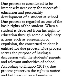 Student Discipline and Due Process Assignment